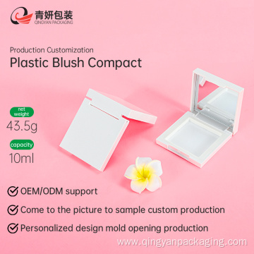 Plastic Blush Compact for Cosmetic
